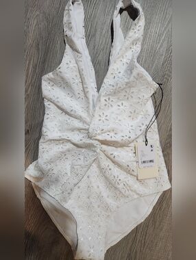 Juillet White Eyelet One-Piece Swimsuit